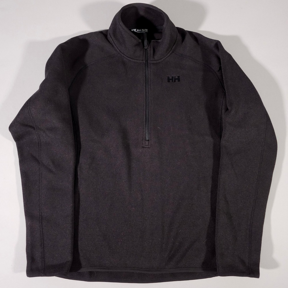 Helly Hansen Fleece Pullover Mens XL Black Polartec 1/4 Zip Pacific Resorts